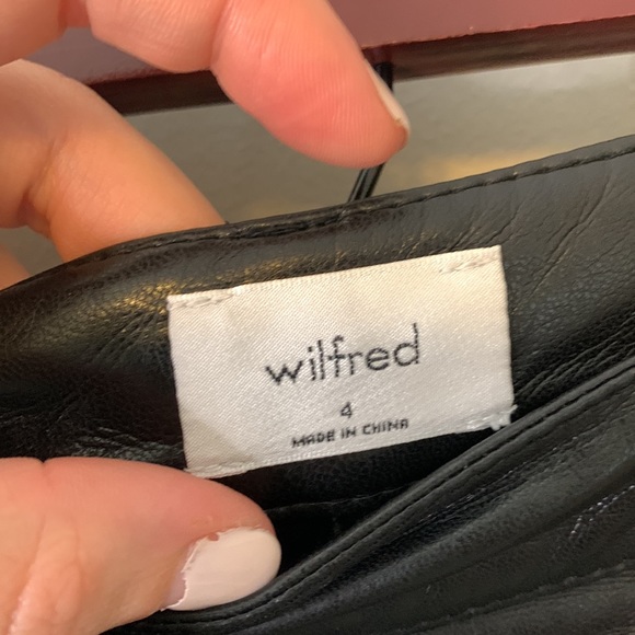 Wilfred Aritzia Melina Pants Faux Leather Size 4 - Picture 4 of 10